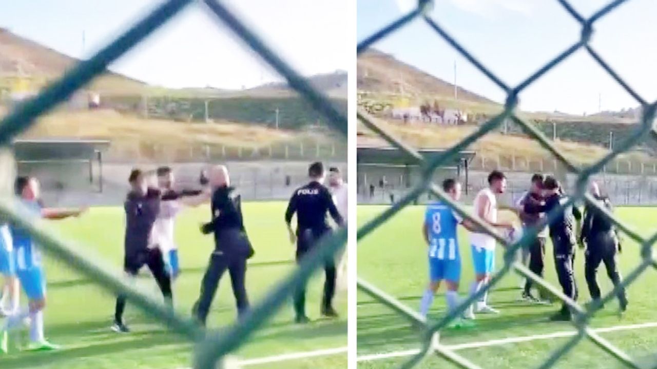 POLİSTEN AMATÖR MAÇTA BİBER GAZLI MÜDAHALE