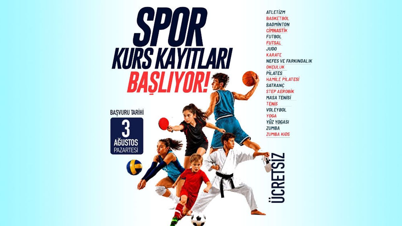 Büyükşehir'den Spor Kursu Kayıtları Başlıyor