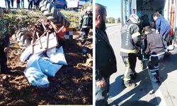 TRAKTÖR DEVRİLDİ, SÜRÜCÜ ALTINDA KALDI