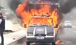 CANKURTARAN’DA SEYİR HALİNDEKİ ARAÇ YANDI