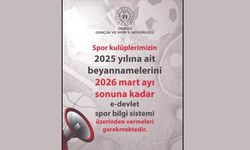 SPOR KULÜPLERİNE BEYANNAME UYARISI