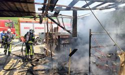 SARAYKÖY’DE HAYVAN BARINAĞI ALEV ALDI