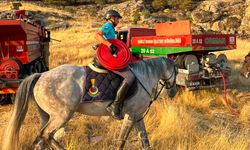YANGIN HORTUMLARINI ATLI JANDARMA TAŞIDI
