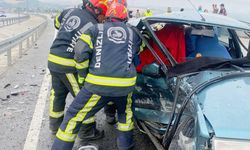 HONAZ TÜNEL ÇIKIŞINDA KORTUKAN KAZA