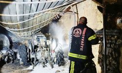 TRAKTÖR VE İLAÇLAMA MAKENESİ  ALEVLERE TESLİM OLDU