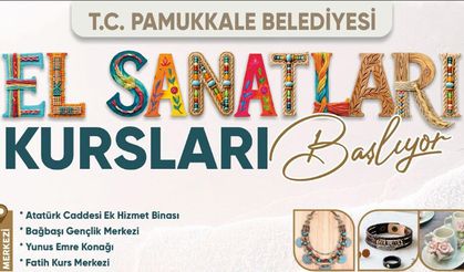 ÜCRETSİZ EL SANATLARI KURSLARI BAŞLIYOR