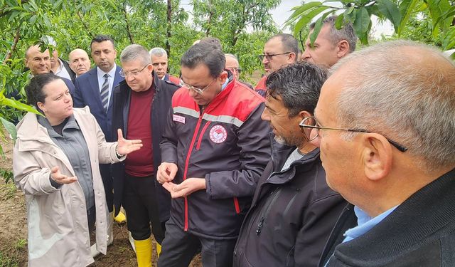 ZİRAİ DONUN HASARINI YERİNDE İNCELEDİ