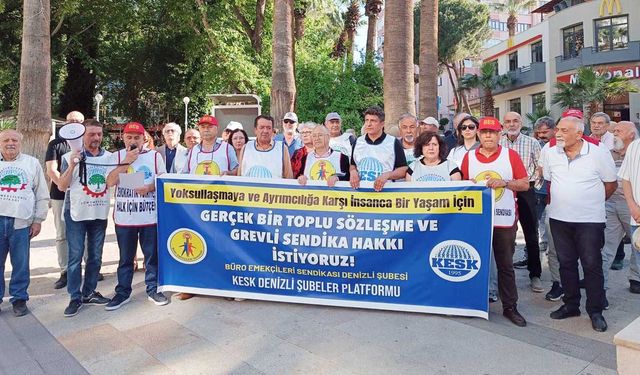 EMEKÇİLER HAKLARINI ARIYOR