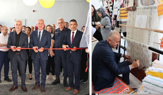 SERİNHİSAR HALK EĞİTİM MERKEZİ’NİN YILSONU SERGİSİ AÇILDI