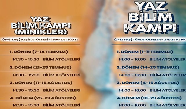 BÜYÜKŞEHİR’DEN ÇOCUKLARA  BİLİM DOLU YAZ TATİLİ