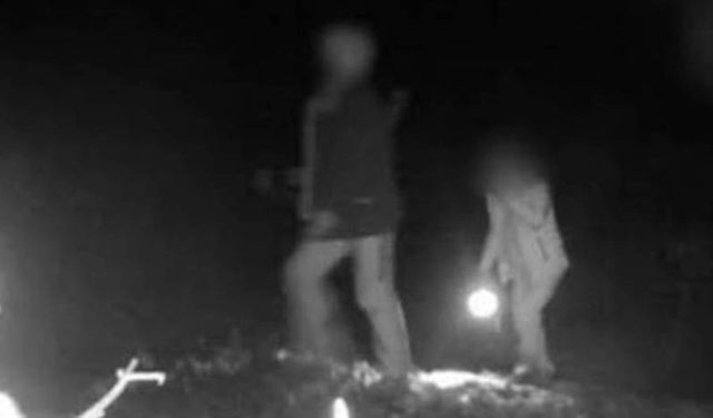 3 KAÇAK AVCI GECE AVINDA FOTOKAPANLA YAKALANDI
