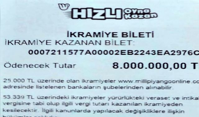 BULDAN’A 8 MİLYON