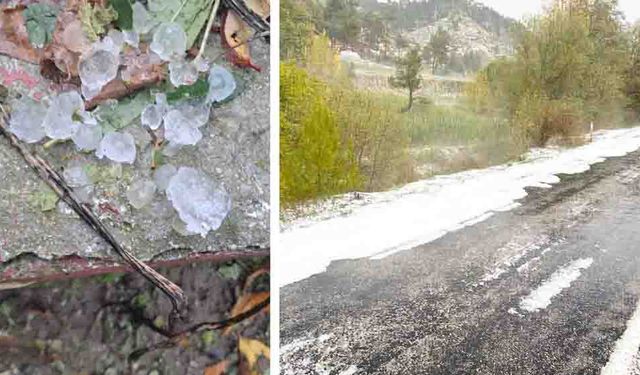 ÇAMELİ’Yİ DOLU VURDU