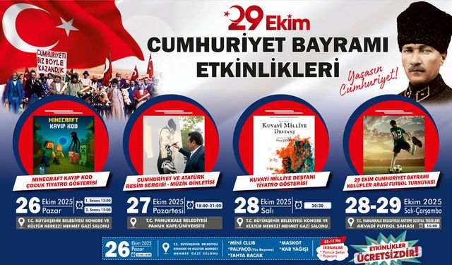 PAMUKKALE'DE CUMHURİYET  DOLU DOLU YAŞANACAK