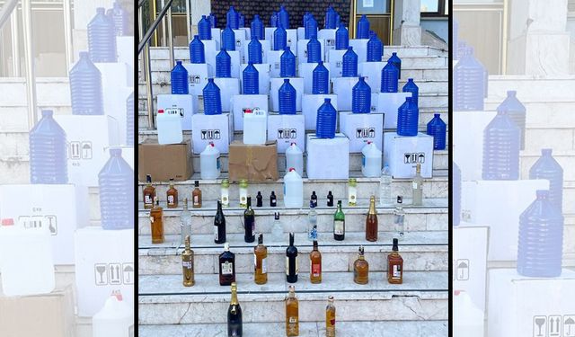 642 LİTRE KAÇAK  ALKOL YAKALANDI
