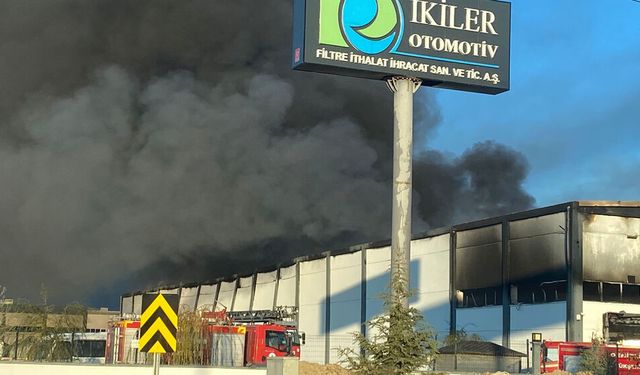 FİLTRE FABRİKASINI ALEVLER SARDI