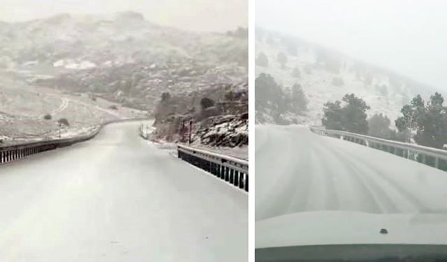 YÜKSEK KESİMLERDE KAR YAĞIŞI BAŞLADI