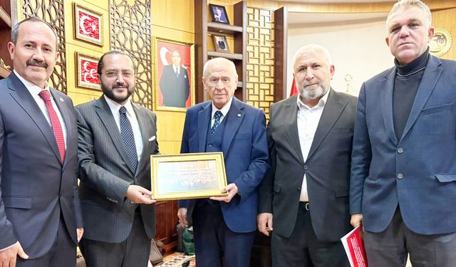 MHP İL BAŞKANI YILMAZ’DAN DEVLET BAHÇELİ’YE ZİYARET