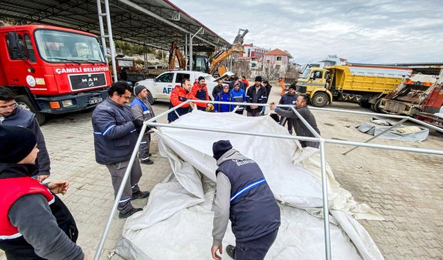 BELEDİYE PERSONELİNE ÇADIR KURMA EĞİTİMİ