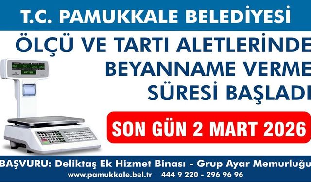 PAMUKKALE BELEDİYESİ’NDEN ESNAFLARA TARTI UYARISI