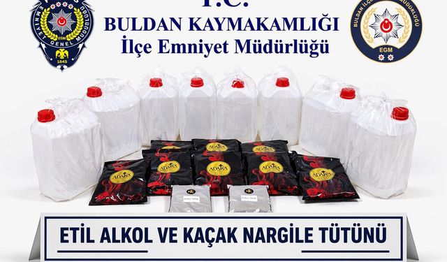 BULDAN’DA KAÇAK ALKOL VE TÜTÜN BASKINI
