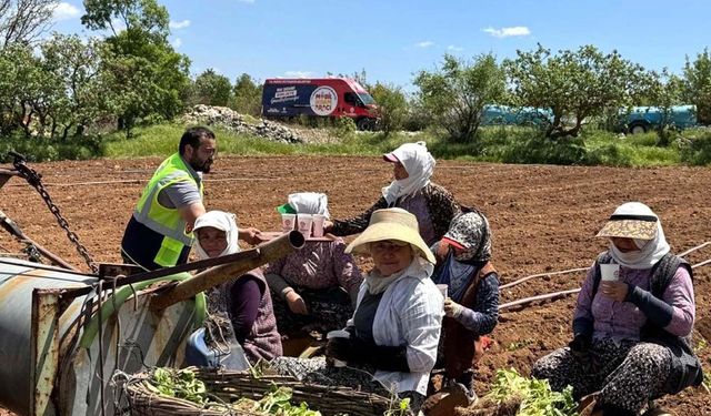 BÜYÜKŞEHİR MOBİL İKRAM FİLOSU ROTASINI TARLALARA ÇEVİRDİ