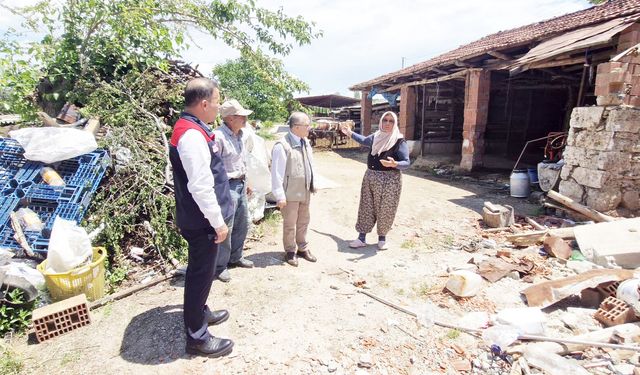 YANGIN MAĞDURU AİLEYE  TARIM’DAN YARDIM ELİ