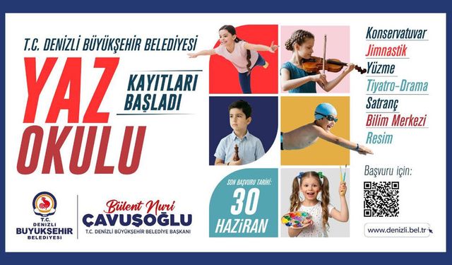 DENİZLİ BÜYÜKŞEHİR YAZ OKULU KAYITLARI BAŞLADI