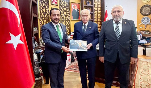 MHP İL BAŞKANI YILMAZ, GENEL BAŞKAN BAHÇELİ’Yİ ZİYARET ETTİ