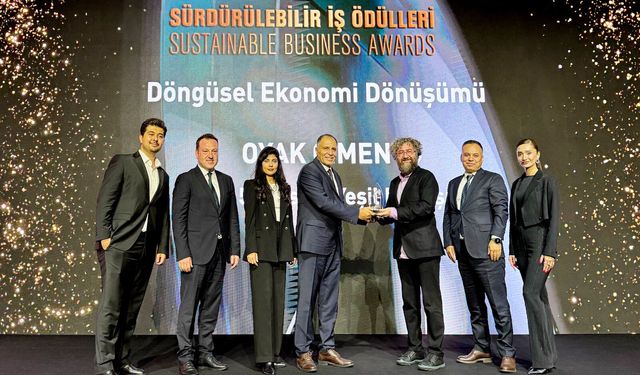 OYAK ÇİMENTO’YA “DÖNGÜSEL EKONOMİ DÖNÜŞÜMÜ” ÖDÜLÜ