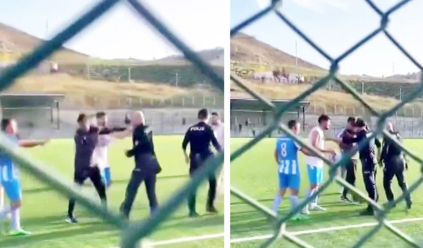 POLİSTEN AMATÖR MAÇTA BİBER GAZLI MÜDAHALE