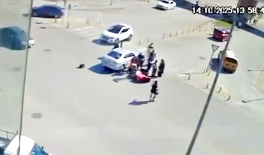 OTOMOBİL İLE MOTOSİKLET ÇARPIŞTI SÜRÜCÜ YARALANDI