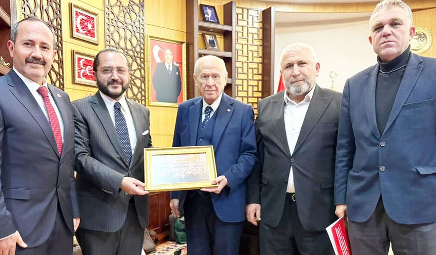 MHP İL BAŞKANI YILMAZ’DAN DEVLET BAHÇELİ’YE ZİYARET