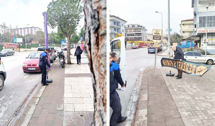 YOL VE KALDIRIM İŞGALİNE SIKI TAKİP