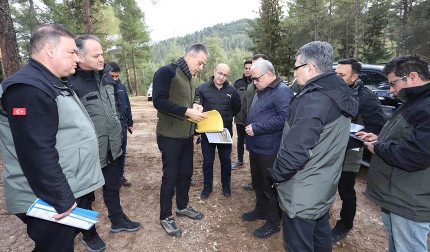 DENİZLİ’DE ORMAN PARKURLARINI İNCELEDİ