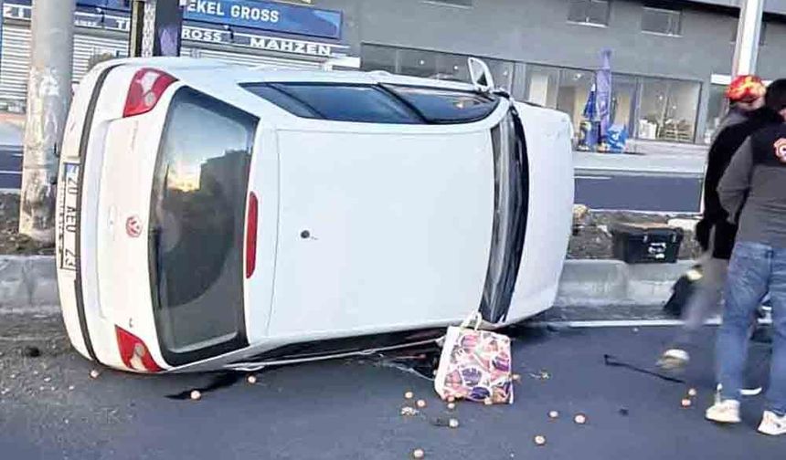 SERİNHİSAR’DA KORKUTAN KAZA