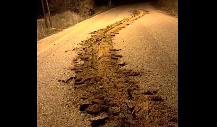 İKİ MAHELLEYİ BİRBİRİNE BAĞLAYAN YOLU PULLUK İLE SÜRDÜLER