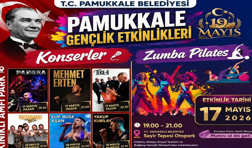 PAMUKKALE’DE 19 MAYIS COŞKUSU BAŞLIYOR
