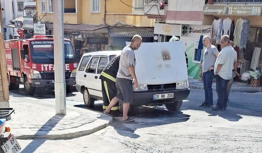 HAREKET HALİNDEKİ OTOMOBİL ALEV ALDI