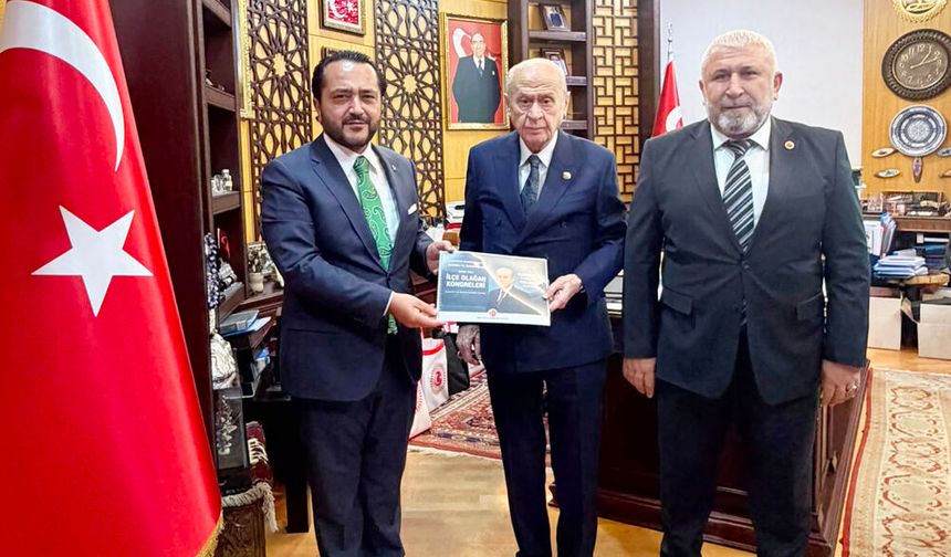 MHP İL BAŞKANI YILMAZ, GENEL BAŞKAN BAHÇELİ’Yİ ZİYARET ETTİ
