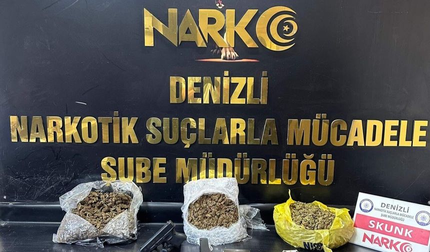 DENİZLİ POLİSİNDEN BÜYÜK OPERASYON 3 KİLO SKUNK ELE GEÇİRİLDİ