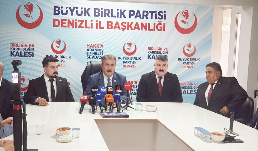 BBP LİDERİ MUSTAFA DESTİCİ: HAK ETTİKLERİ CEZAYI ALACAKLAR