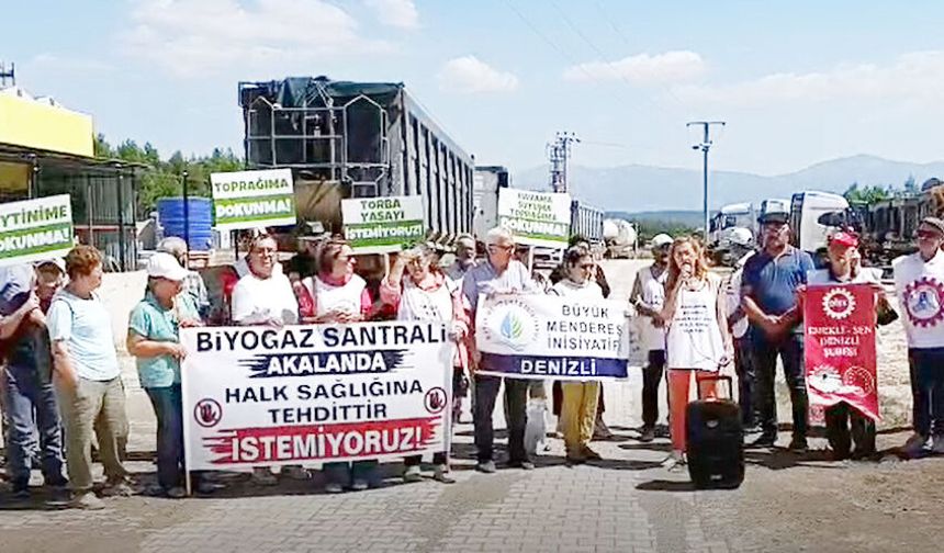 AKALAN’DA BİYOGAZ PROTESTOSU
