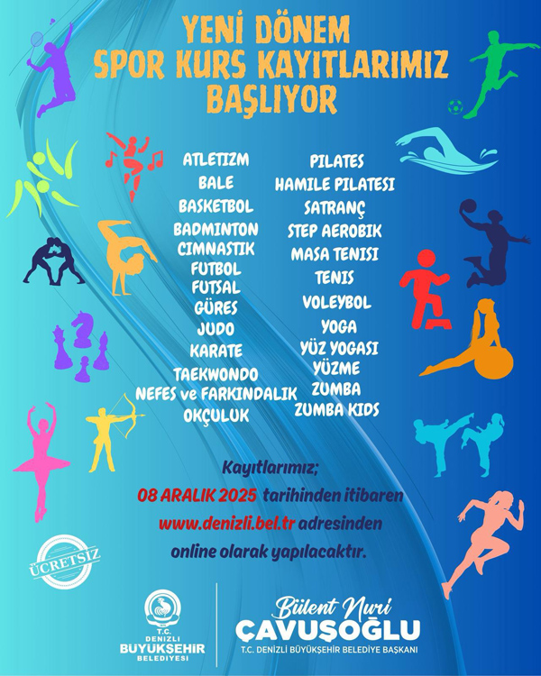 Büyükşehir’in Yeni Dönem Spor Kursu Kayıtları Başlıyor